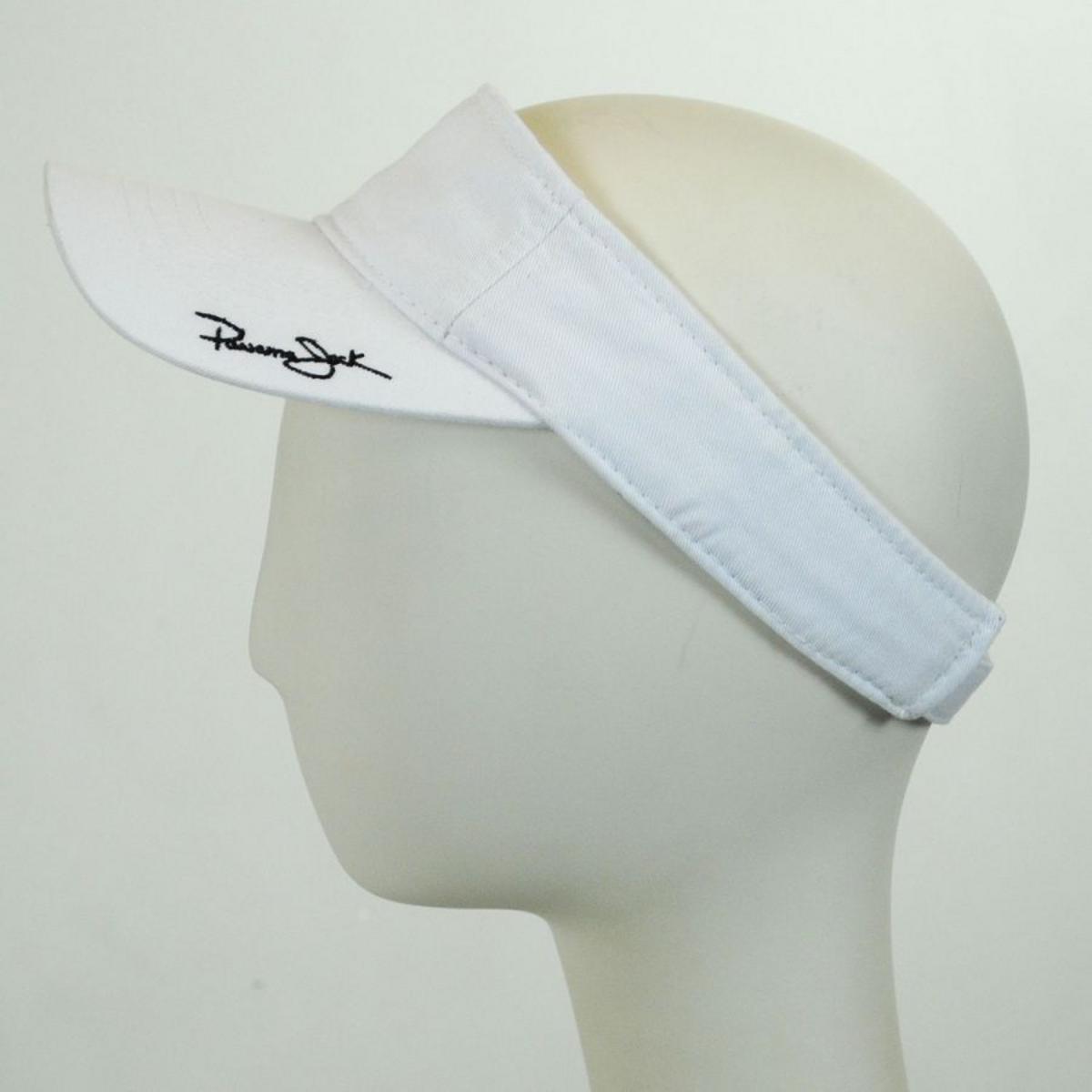 Panama Jack | Garment Washed Cotton Sport Visor | 195075 | front | WHITE