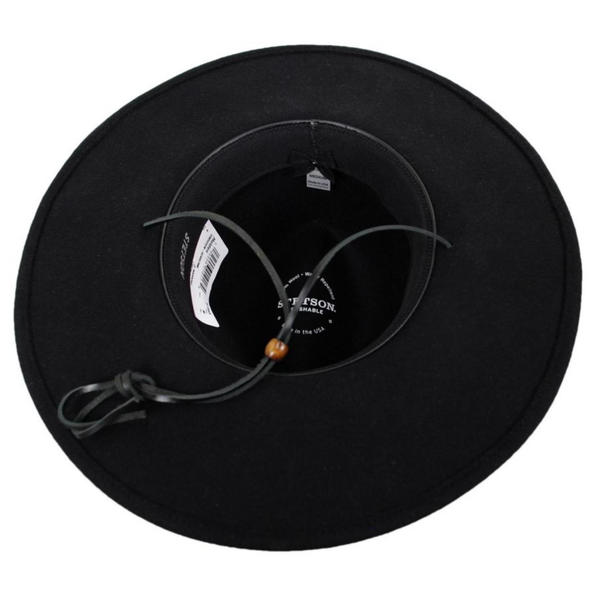 Stetson | Holden Crushable Wool Felt Aussie Hat | 130724 | under | BLACK
