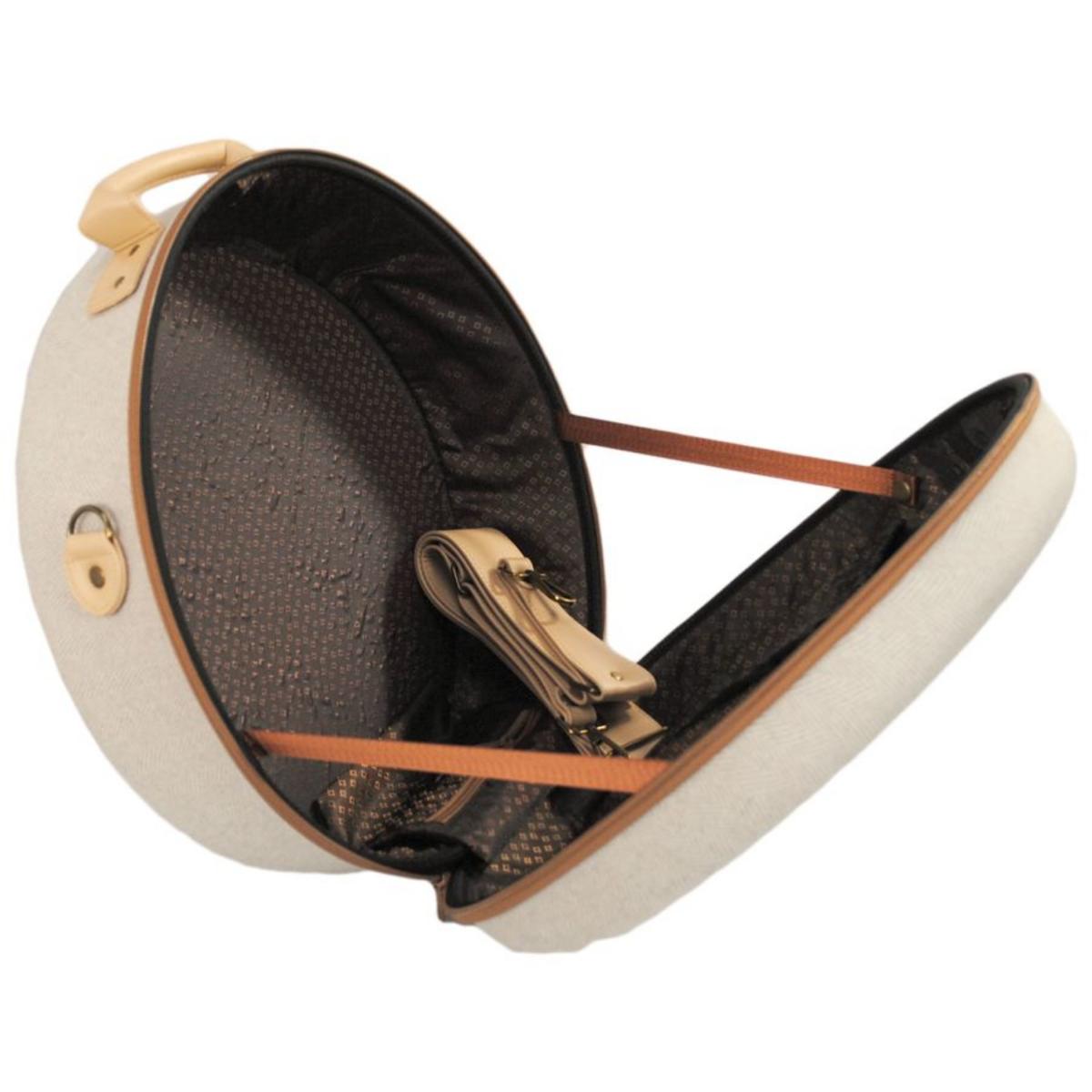 BRIXTON HATS | Done Proper Fedora Hat Travel Case | 601099 | front | CREAM/BEIGE