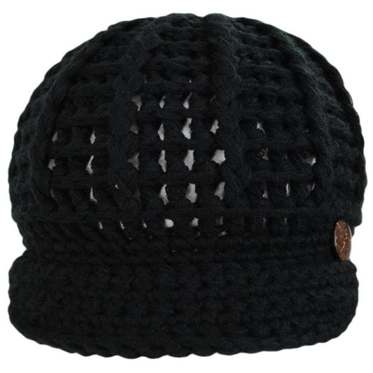 Scala | Letizia Chunky Knit Radar Cap | 106430 | front | BLACK