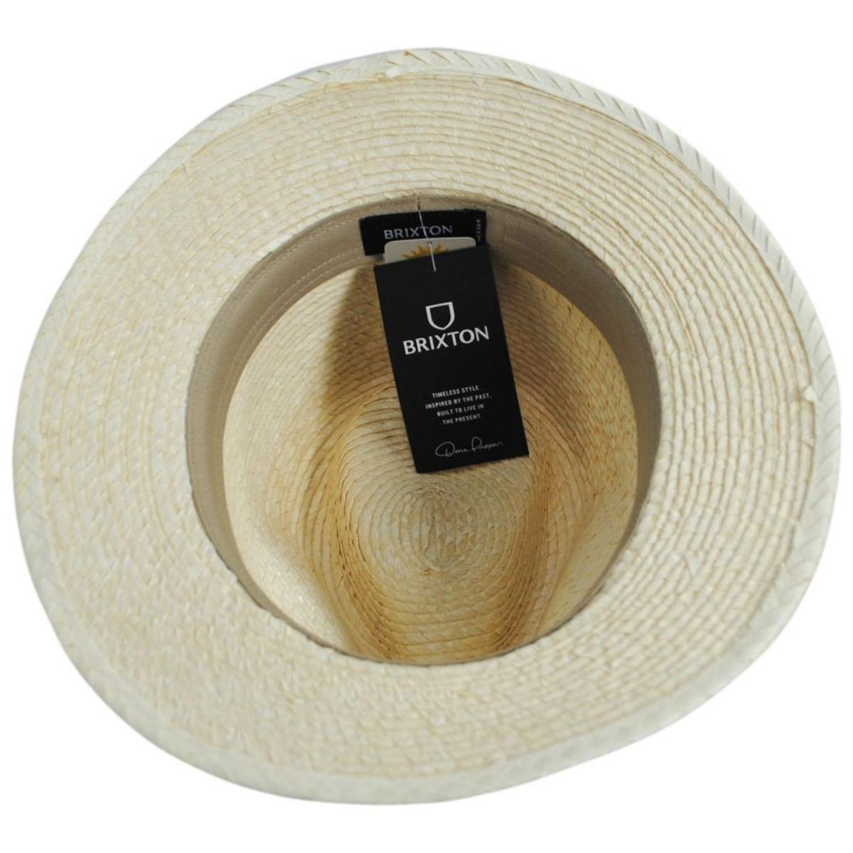 BRIXTON HATS | Messer Palm Straw Fedora Hat | 128328 | under | NATURAL