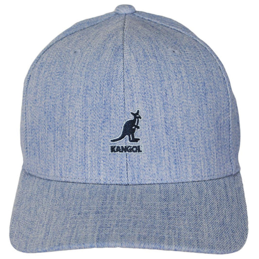 Kangol | Logo Wool Flexfit Fitted Baseball Cap | 201104 | front | HEATHER BLUE