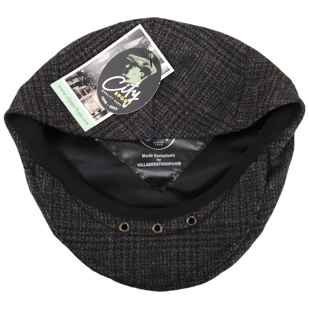 City Sport Caps | Glenplaid Cashmere+Wool Ivy Cap | 175115 | under | BROWN