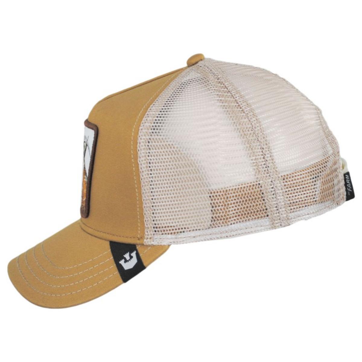 Goorin Bros | Goat Mesh Trucker Snapback Baseball Cap | 200427 | profile | KHAKI
