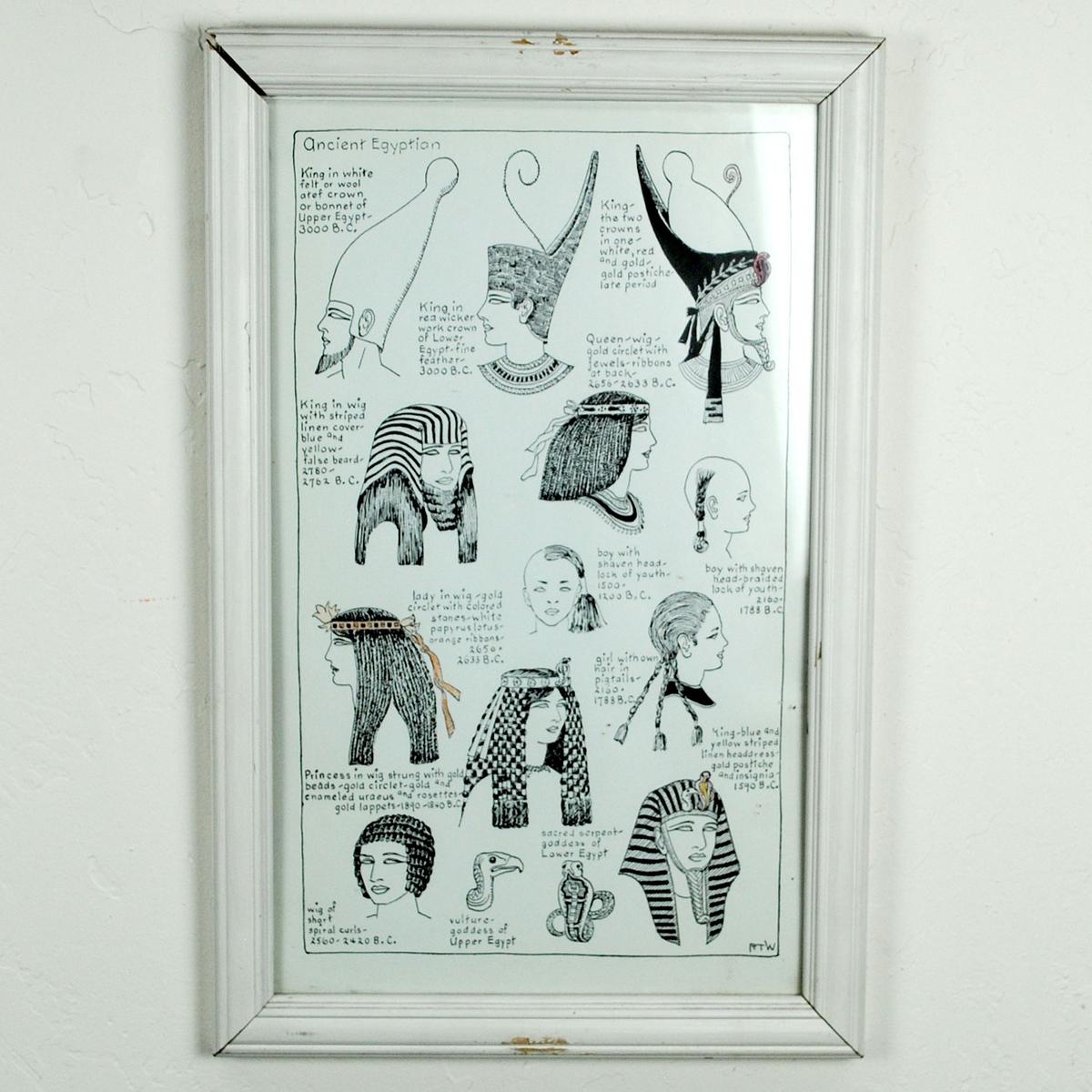 Village Hat Shop | Blemished Vintage History of Hats Framed Mystery Print | HISTOFHATS2 | lead | ASSORTED