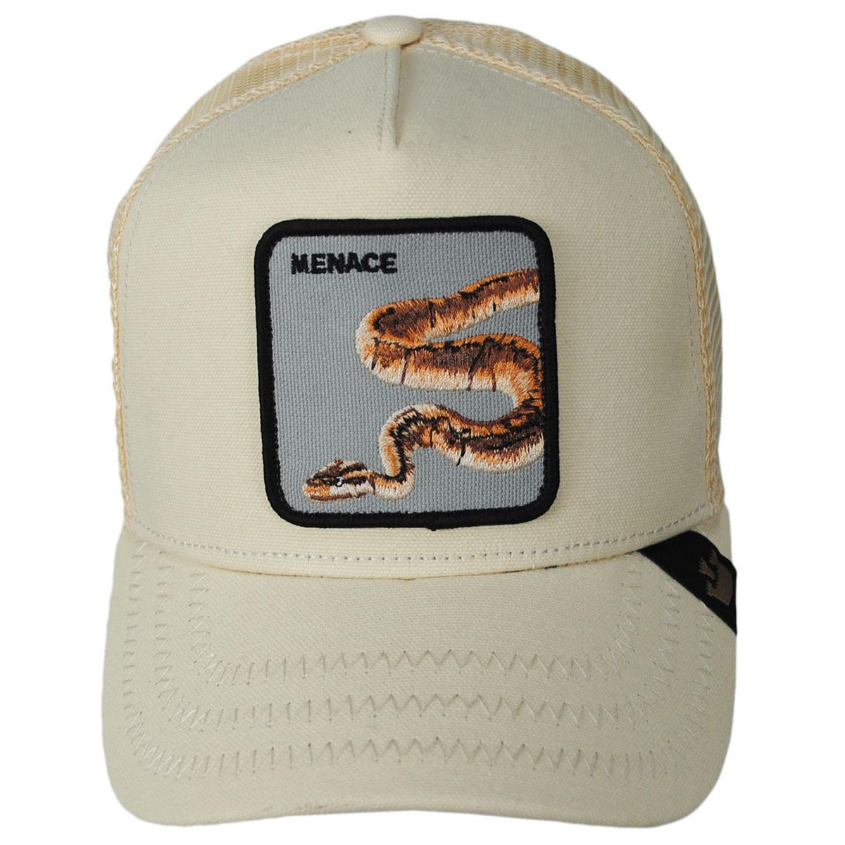 Goorin Bros | Menace Mesh Trucker Snapback Baseball Cap | 200698 | front | CREME