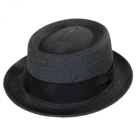 Bailey 1922 | Waits Sewn Braid Straw Pork Pie Hat | 127798 | lead | BLACK