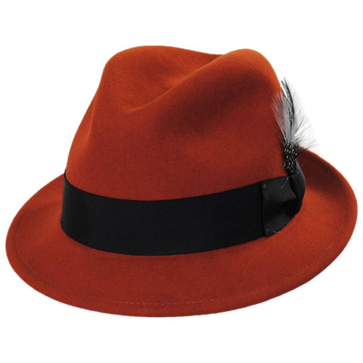 Bailey 1922 | Tino Wool LiteFelt Trilby Fedora Hat - Rust | 130008FW21 | lead | RUST