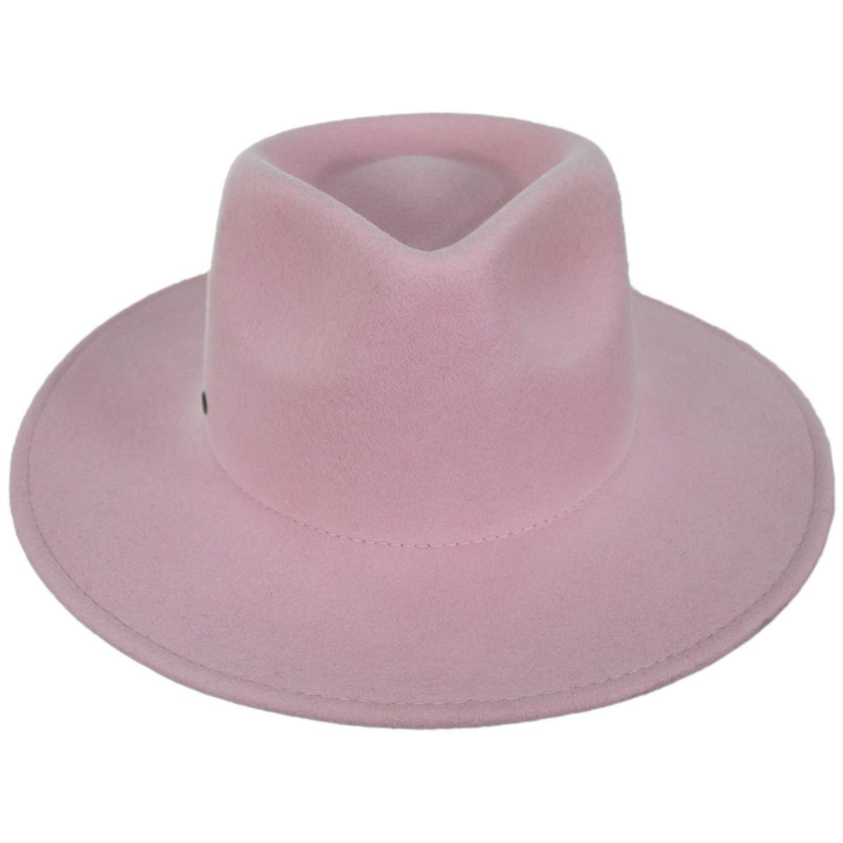 Scala | Kathrina Wool Felt Fedora Hat | 123442 | front | DUSTY PINK