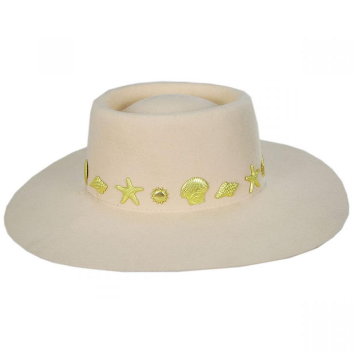 Lack of Color | Seaside Wool Felt Boater Hat | 124313 | profile | IVORY