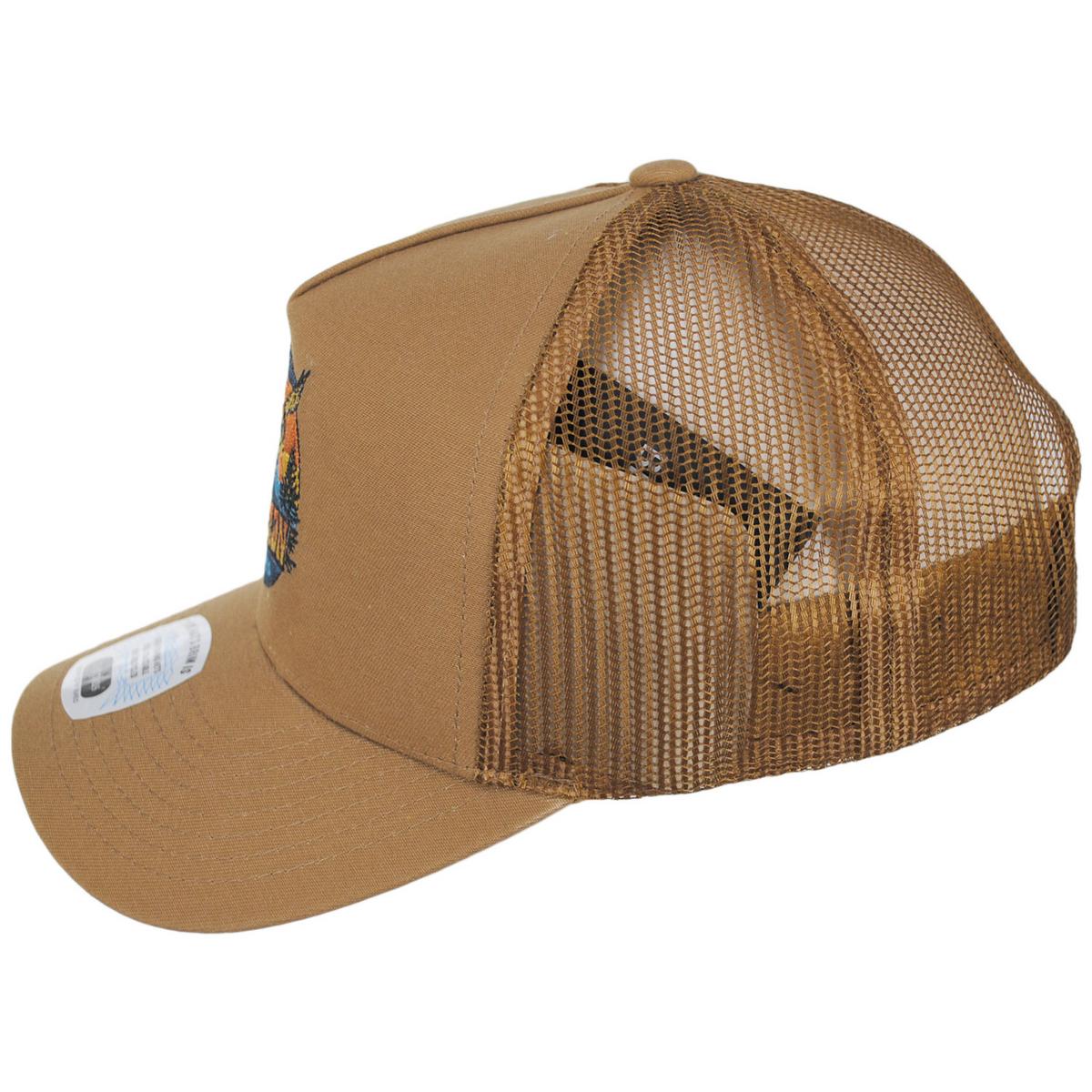 BRIXTON HATS | Ridgewood Netplus MP Mesh Trucker Snapback Baseball Cap | 201841 | profile | COPPER/COPPER
