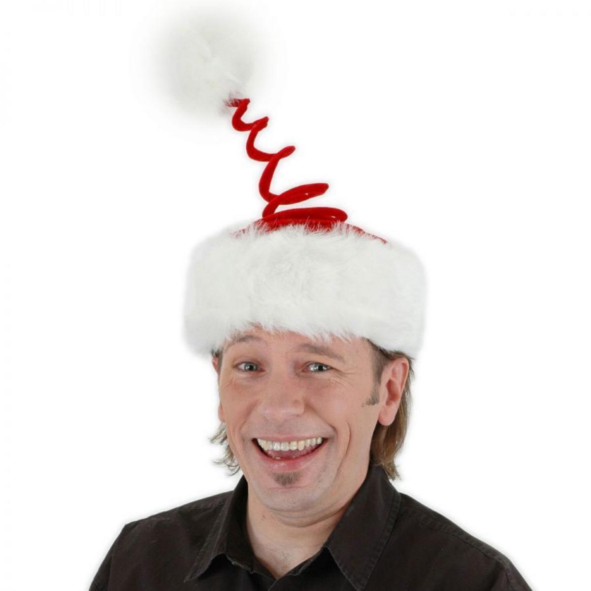 Elope | Springy Santa Hat | 190365 | lead | RED/WHITE