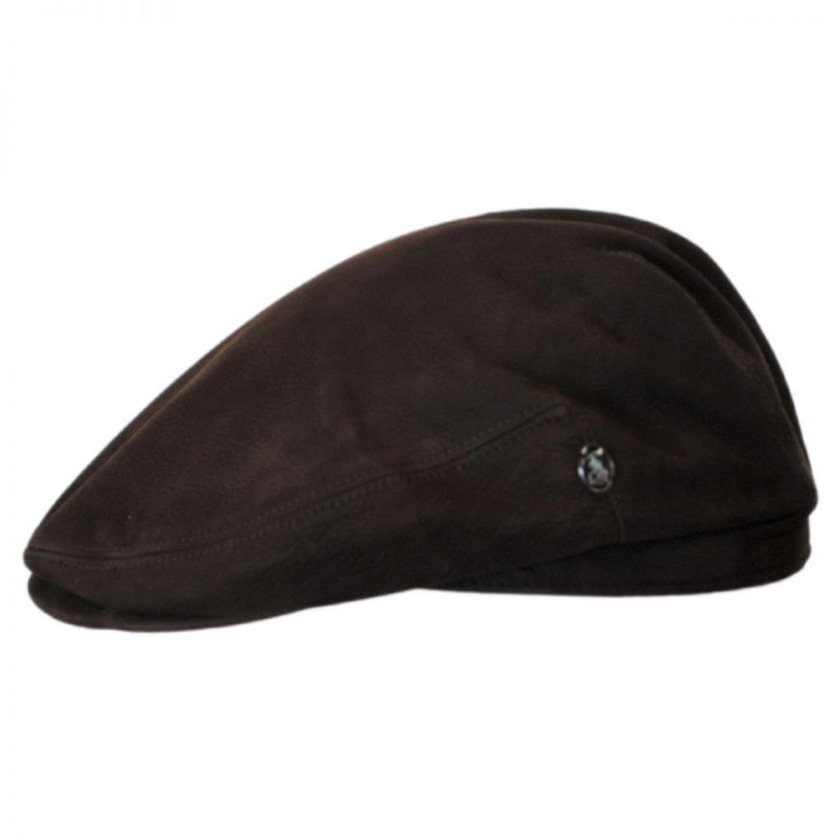 City Sport Caps | Matte Nappa Leather Ivy Cap | 175038 | profile | BROWN