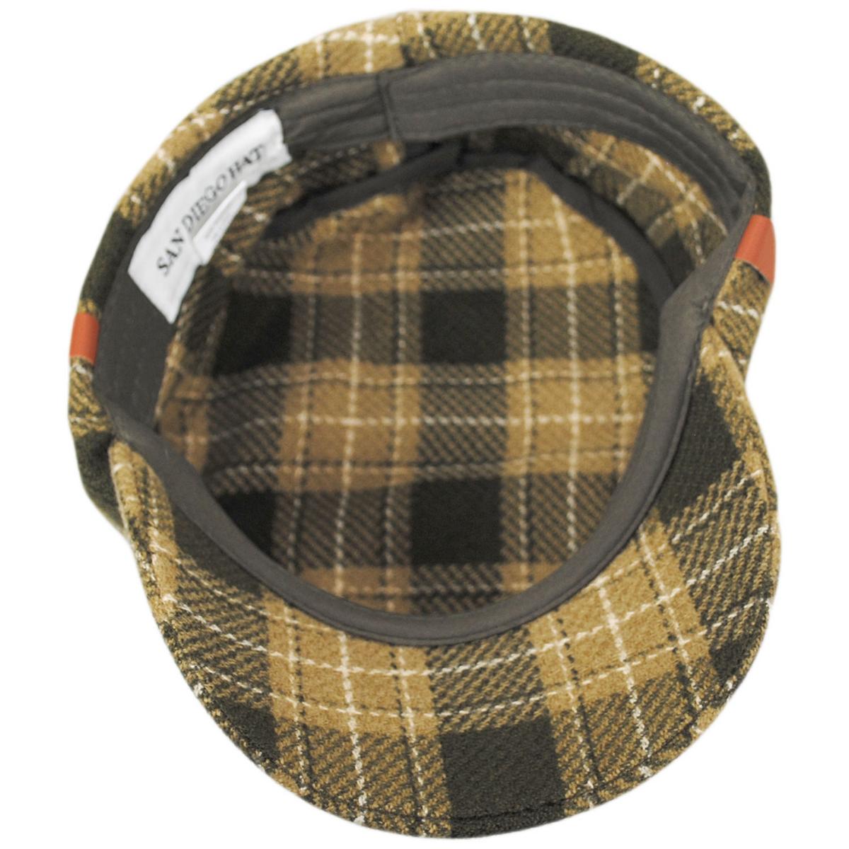 San Diego Hat Company | Cash Plaid Cadet Cap | 108662 | under | BROWN
