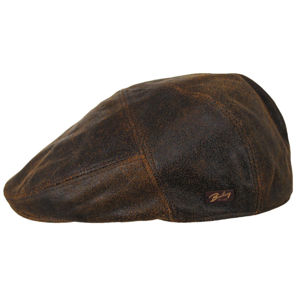 Bailey 1922 | Taxten Weathered Leather Ivy Cap | 167127 | profile | BROWN