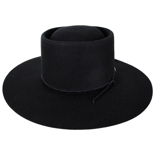 BRIXTON HATS | Vale Wool Felt Gaucho Hat | 123901BCB | front | BLACK