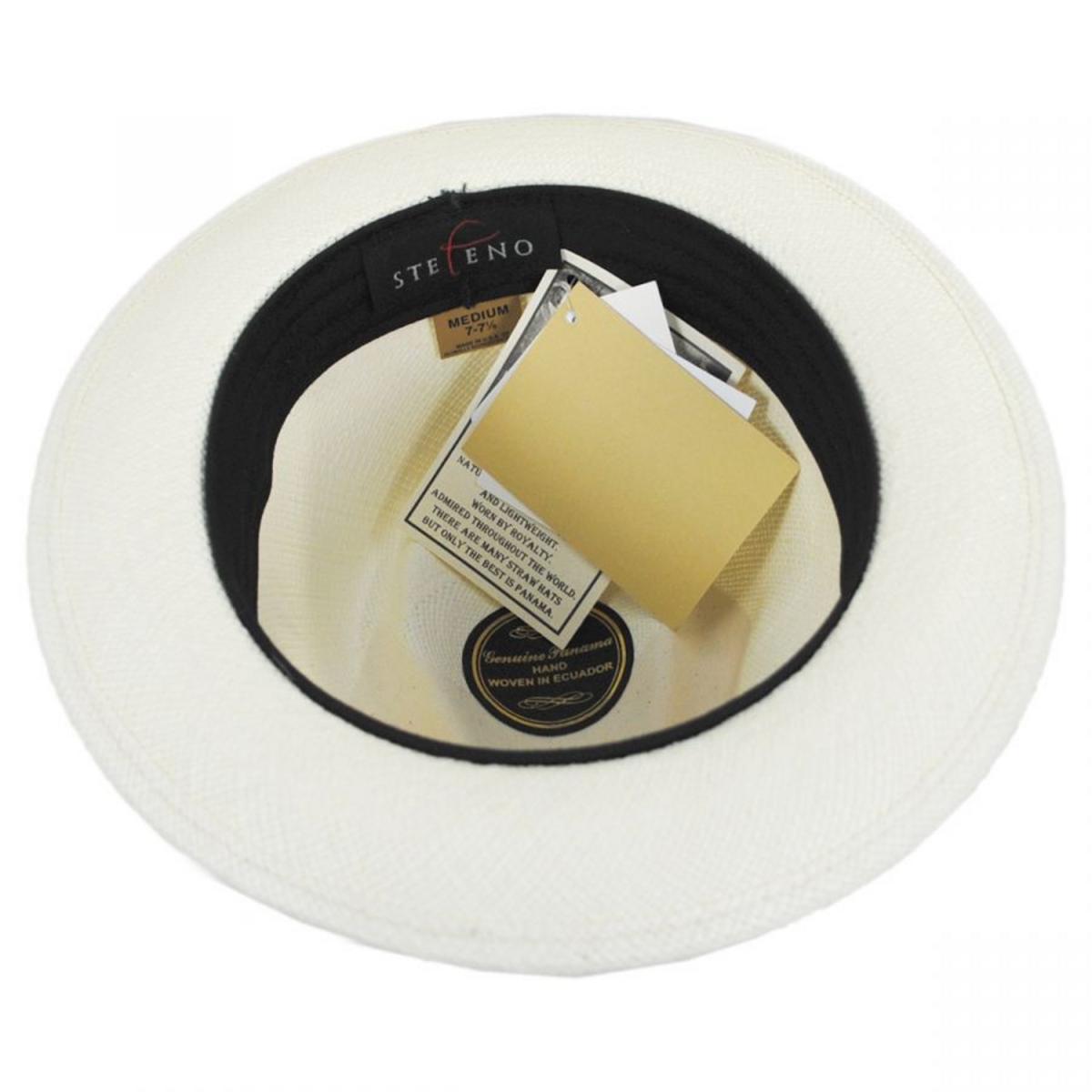 Stefeno Hats | Skip Panama Straw Fedora Hat | 129700 | under | BLEACH