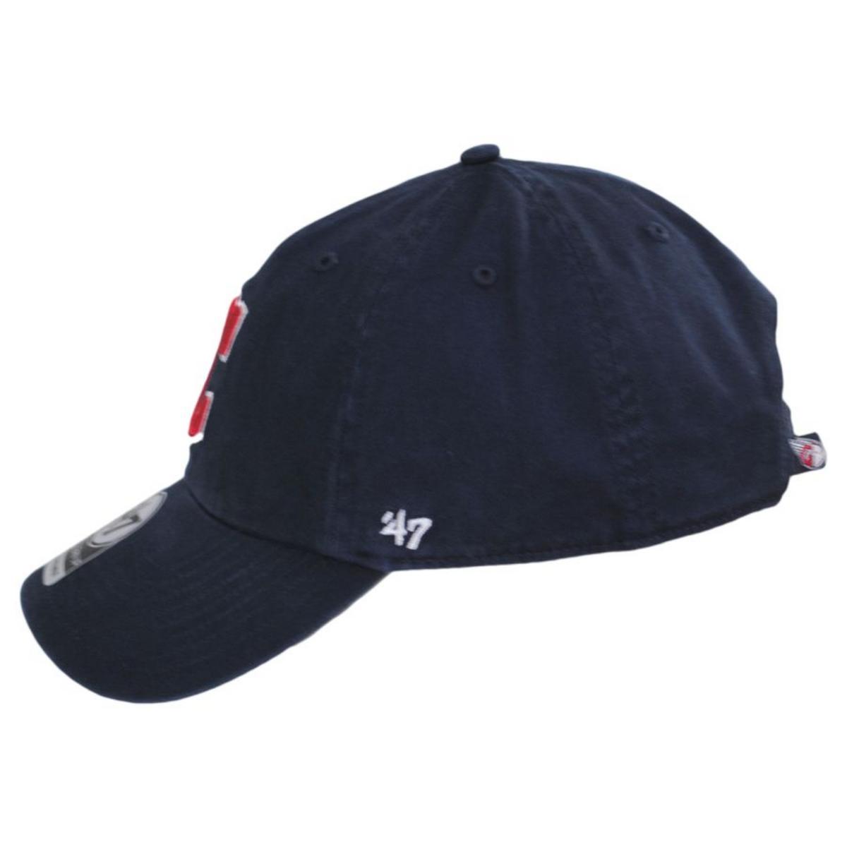 47 Brand | Cleveland Guardians MLB Clean Up Strapback Baseball Cap Dad Hat | 203401 | profile | NAVY