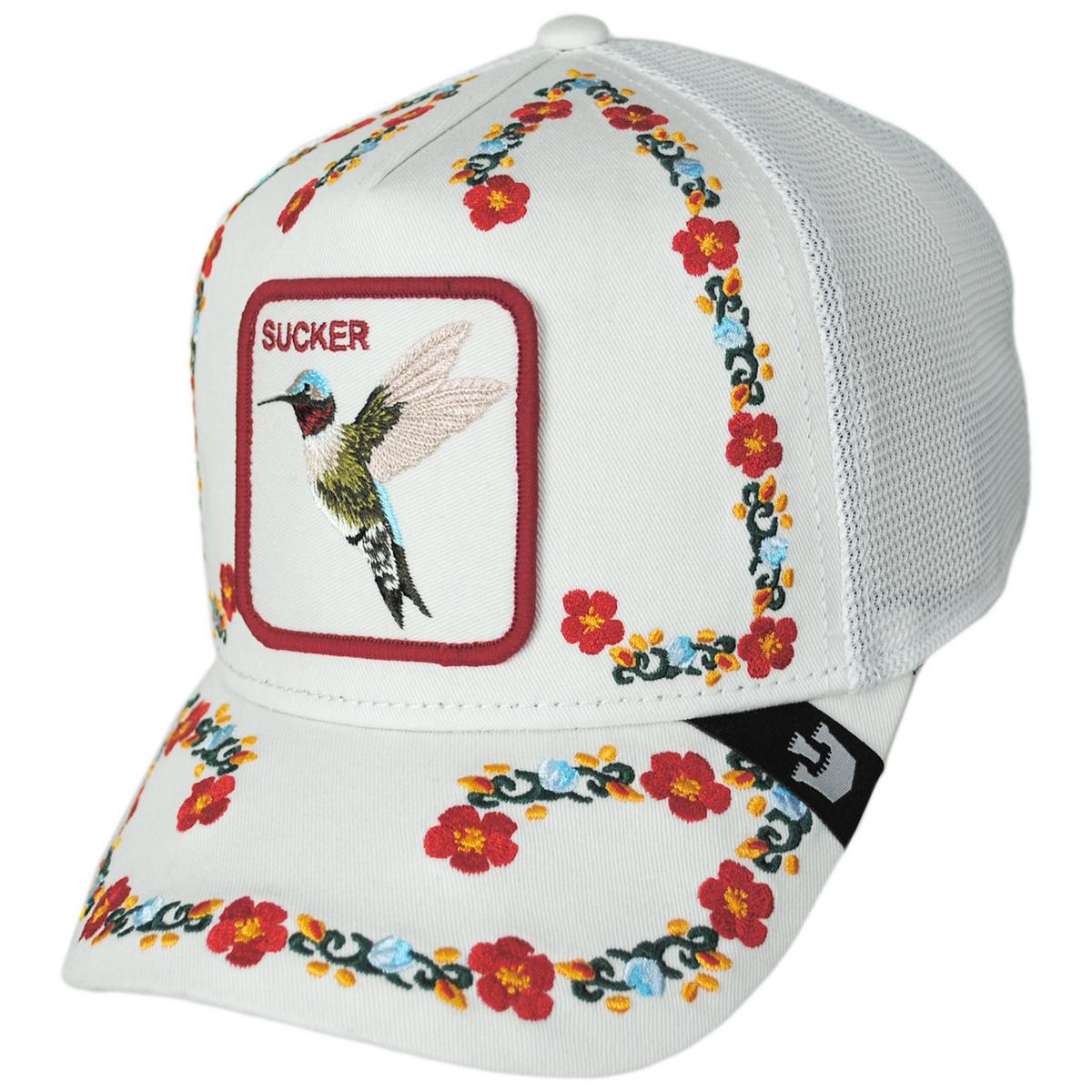 Goorin Bros | Sucker Floral Mesh Trucker Snapback Baseball Cap | 200696 | lead | WHITE
