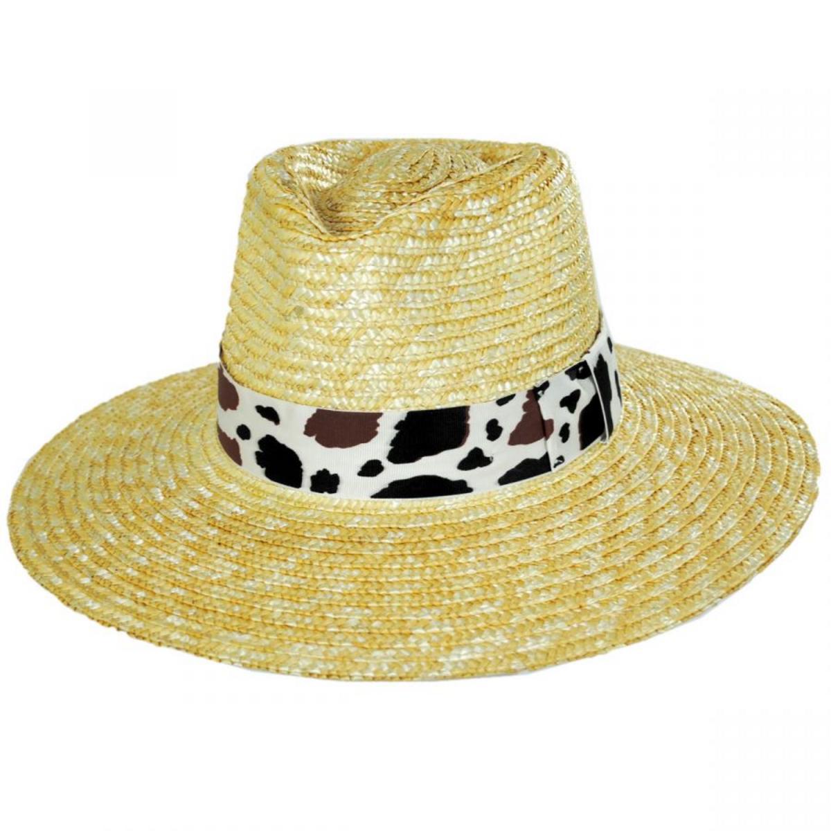 BRIXTON HATS | Joanna Wheat Straw Fedora Hat | 104012A | lead | HONEY/CATTLE