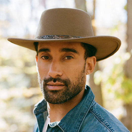 Stetson | Kelso Crushable Wool Felt Gambler Western Hat | 130675 | lsmtwo | DRIFTWOOD