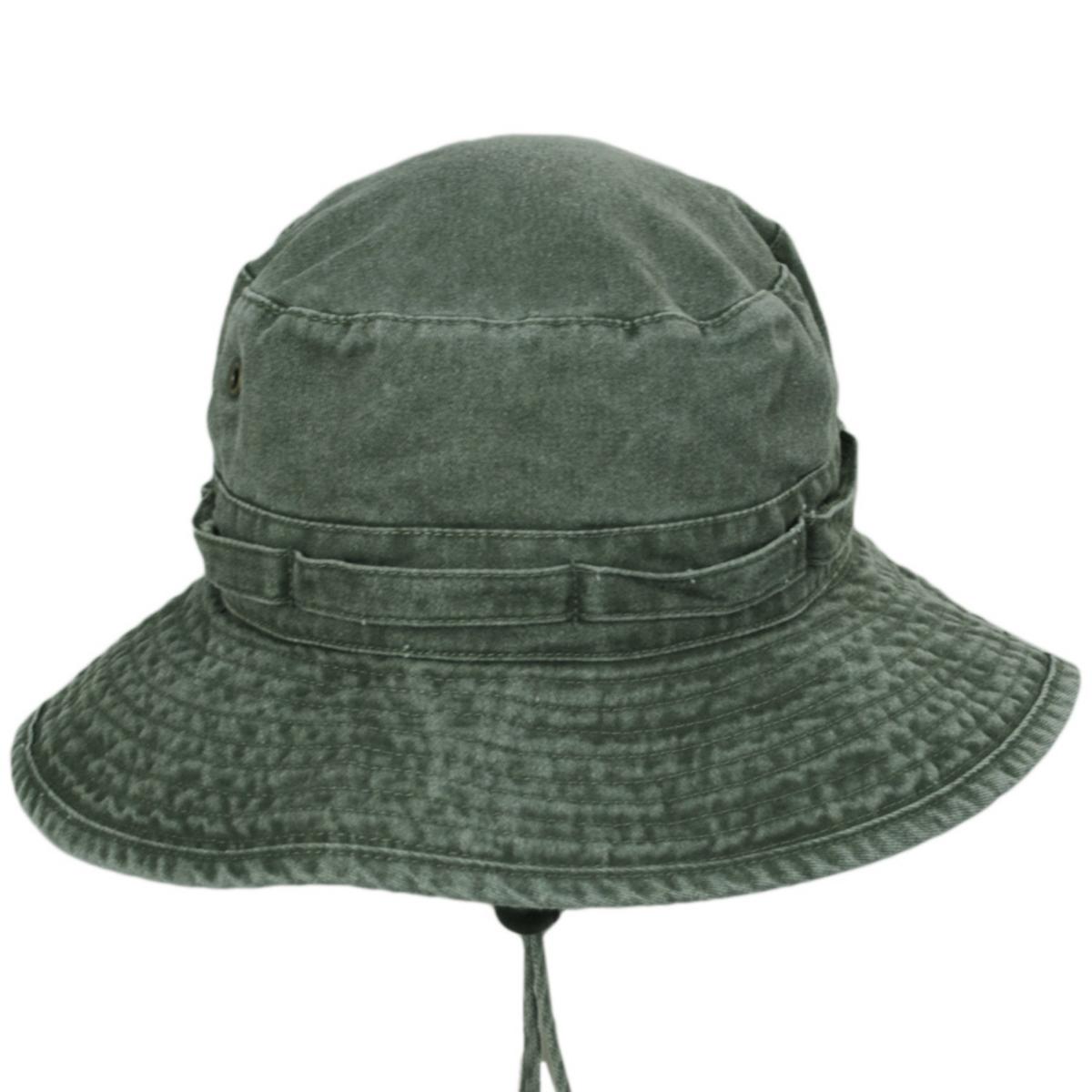 Village Hat Shop | VHS Cotton Booney Hat | 186650 | front | OLIVE GREEN