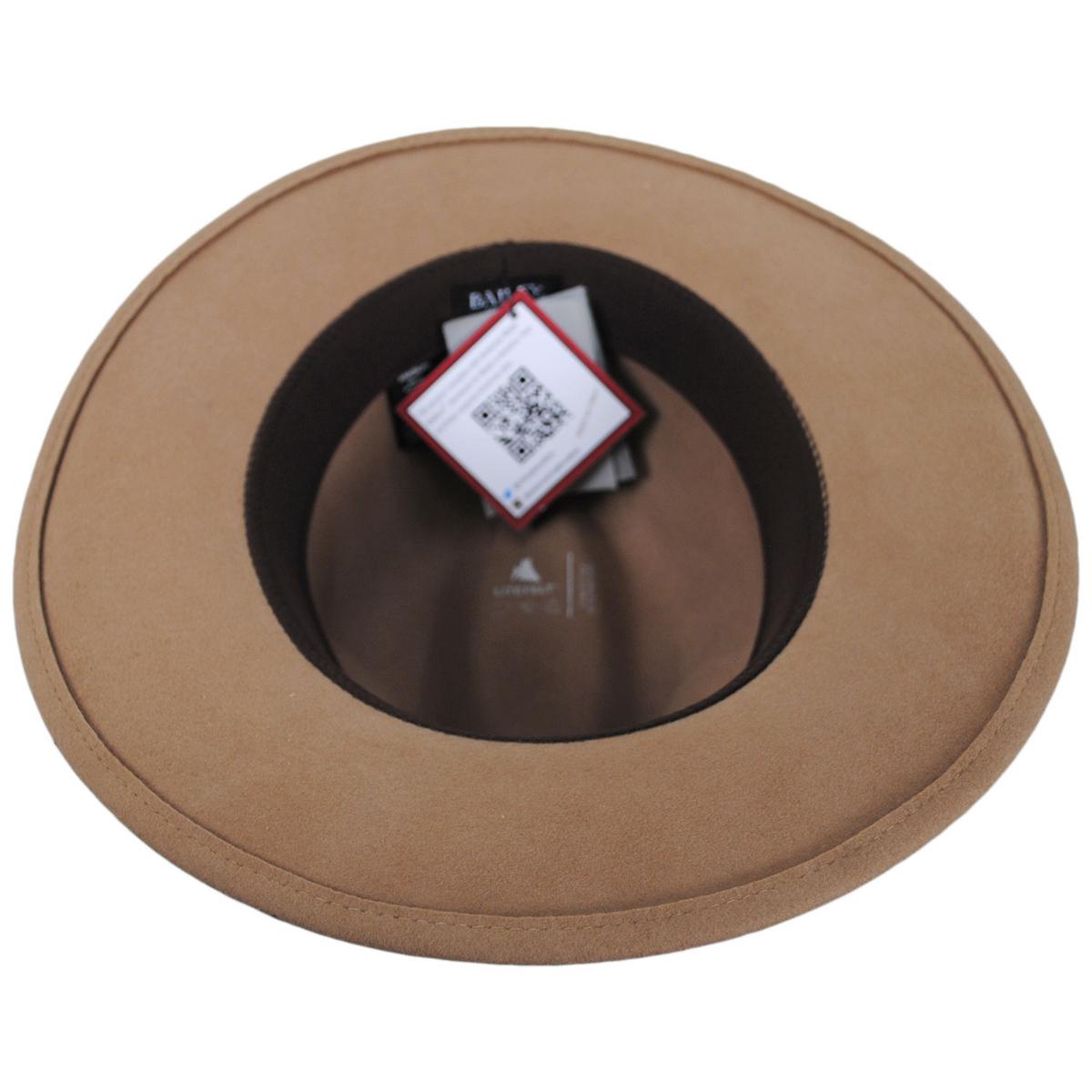 Bailey Western | Redline Wool LiteFelt Safari Fedora Hat | 133307 | under | CAMEL