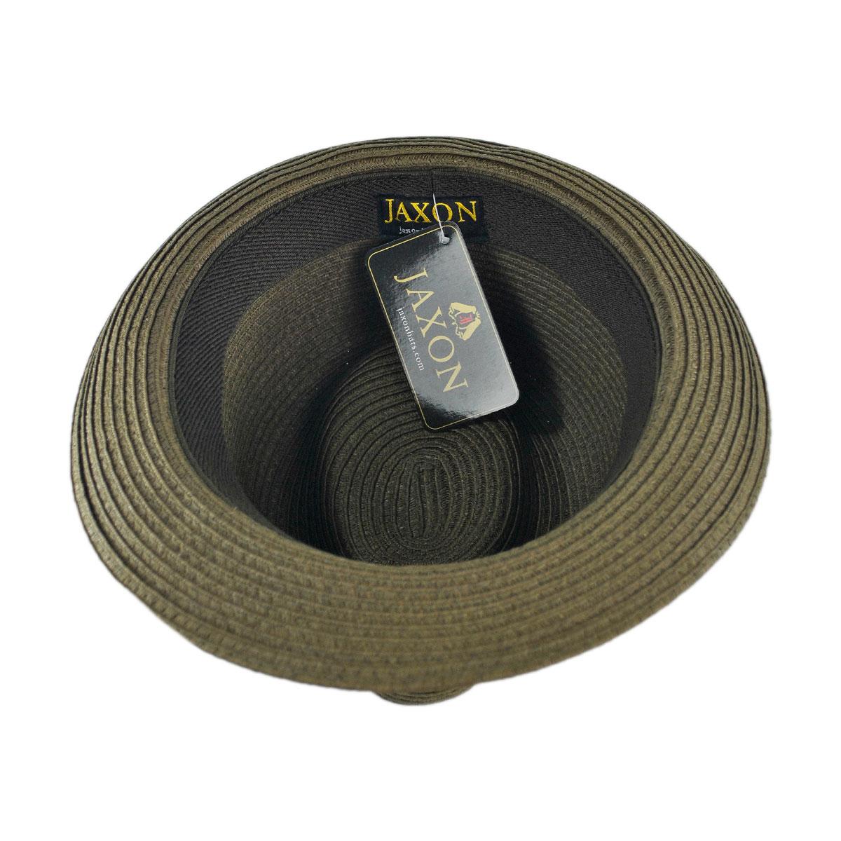 Jaxon Hats | Wholesale Ridley Toyo Straw Trilby Fedora Hat B2B Pre-Pack | B2B129000 | under | OLIVE GREEN