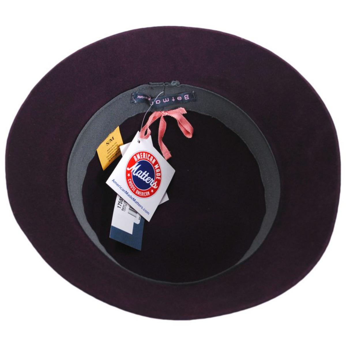 Betmar | Barton LiteFelt Wool Cloche Hat | 123133 | under | PLUM