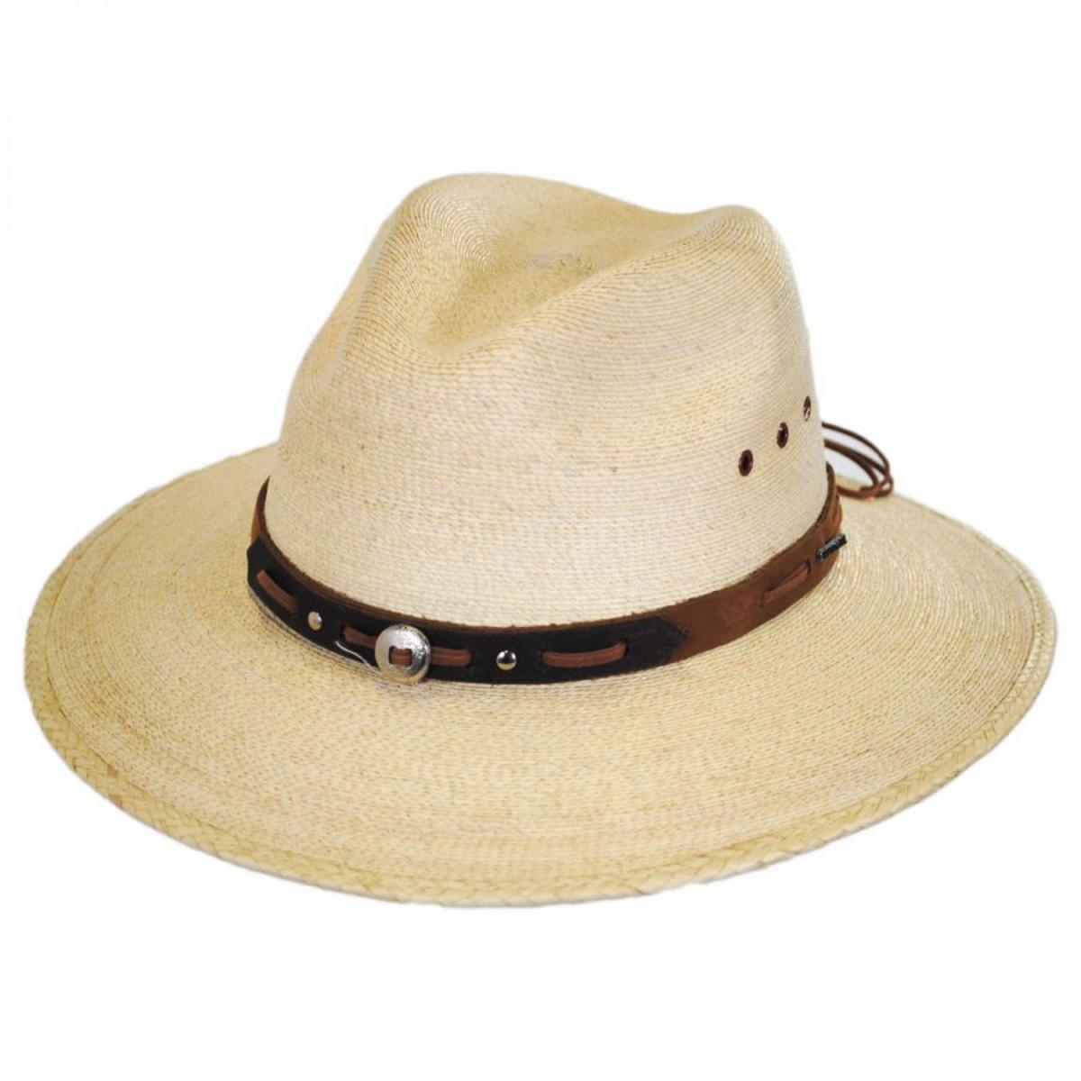 Stetson | Chambers Palm Leaf Straw Aussie Hat | 126916 | lead | NATURAL