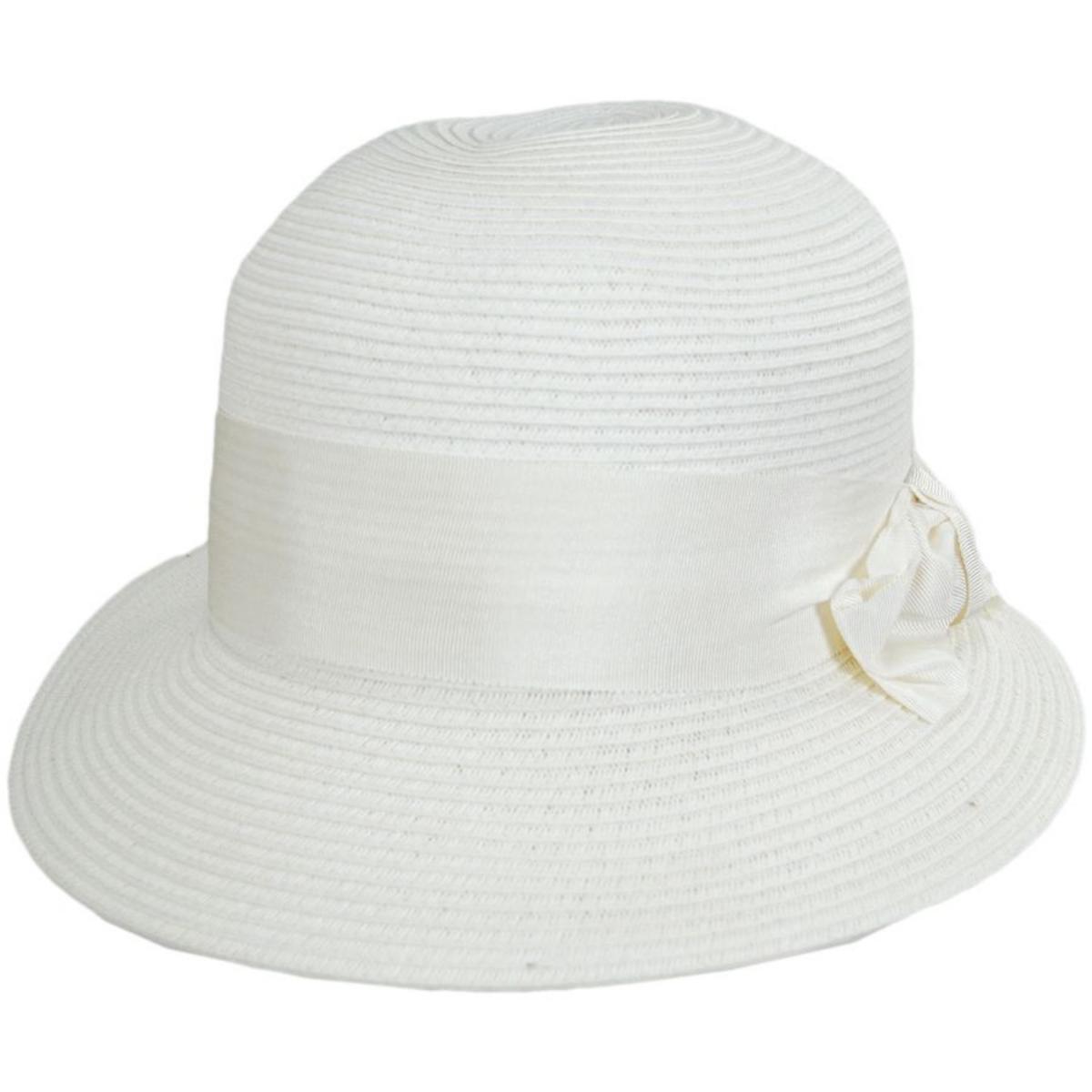 Physician Endorsed | Spectator Toyo Straw Blend Cloche Hat | 102776 | lead | WHITE