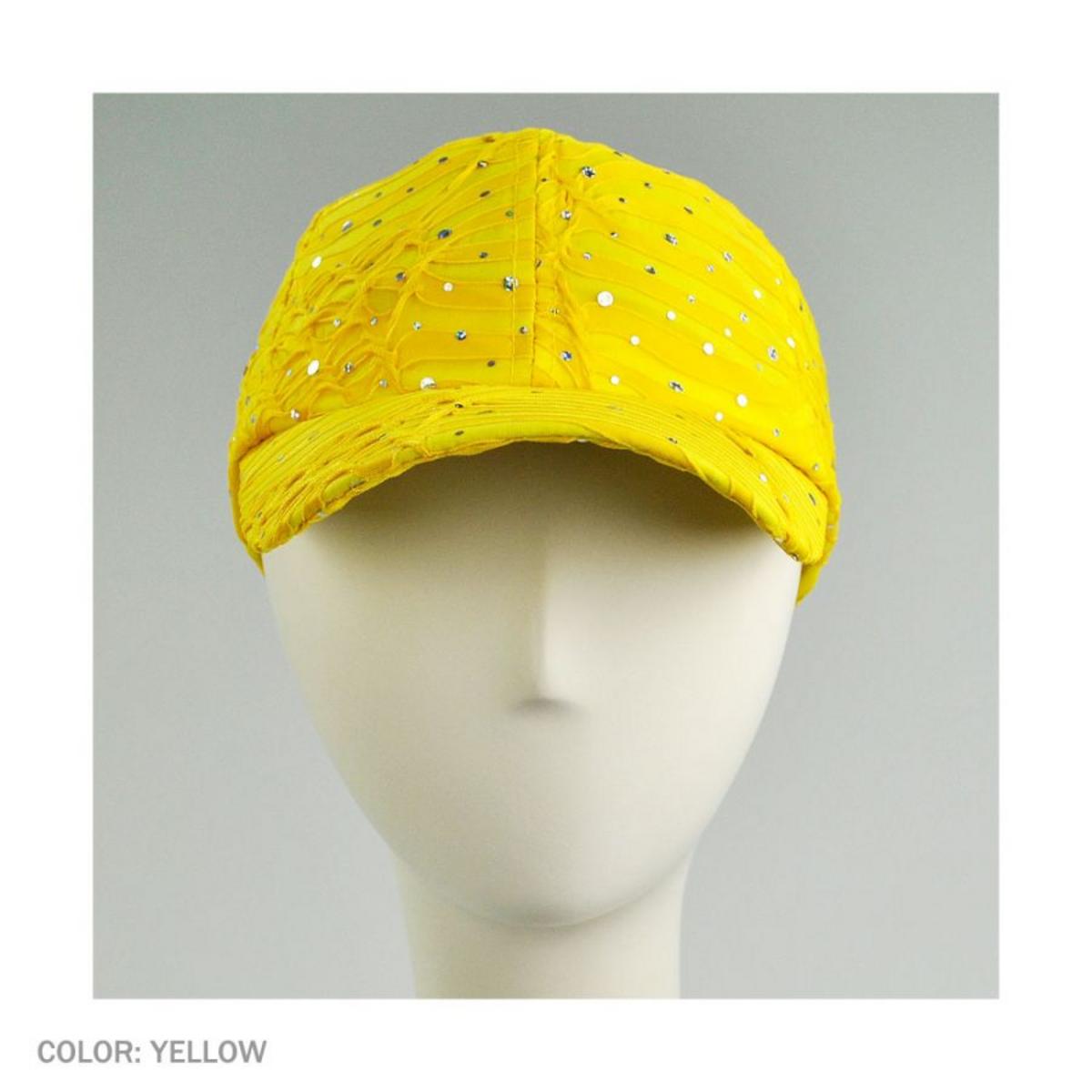 Something Special | Jewel Adjustable Baseball Cap | 222701 | front | YELLOW