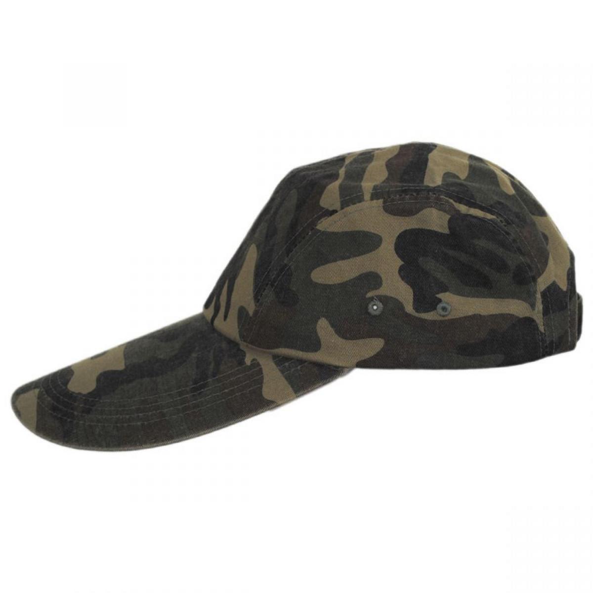 Village Hat Shop | VHS Long Bill Adjustable Baseball Cap | 222440 | profile | CAMOUFLAGE