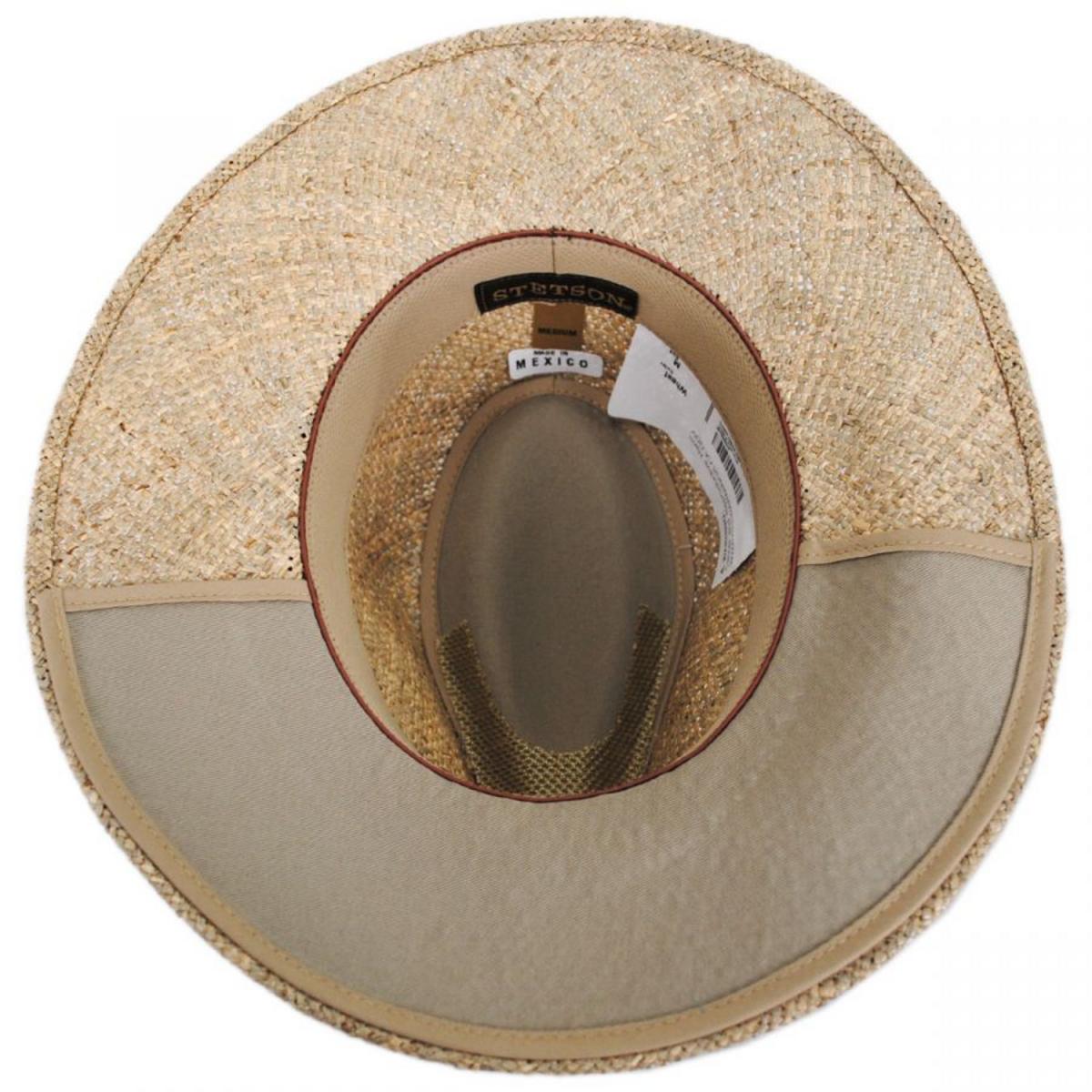 Stetson | Dunraven Seagrass Straw Fedora Hat | 127024 | under | WHEAT