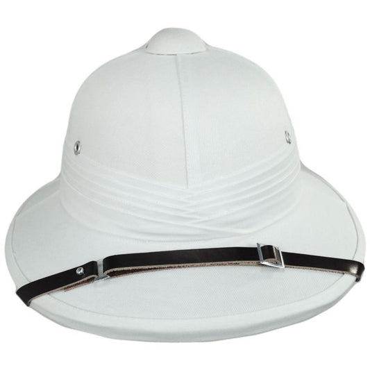 Village Hat Shop | Indian Pith Helmet - White | 155805W | front | WHITE