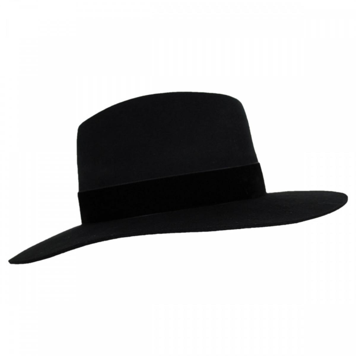 Lack of Color | Benson Tri Wool Felt Fedora Hat | 124305 | profile | BLACK