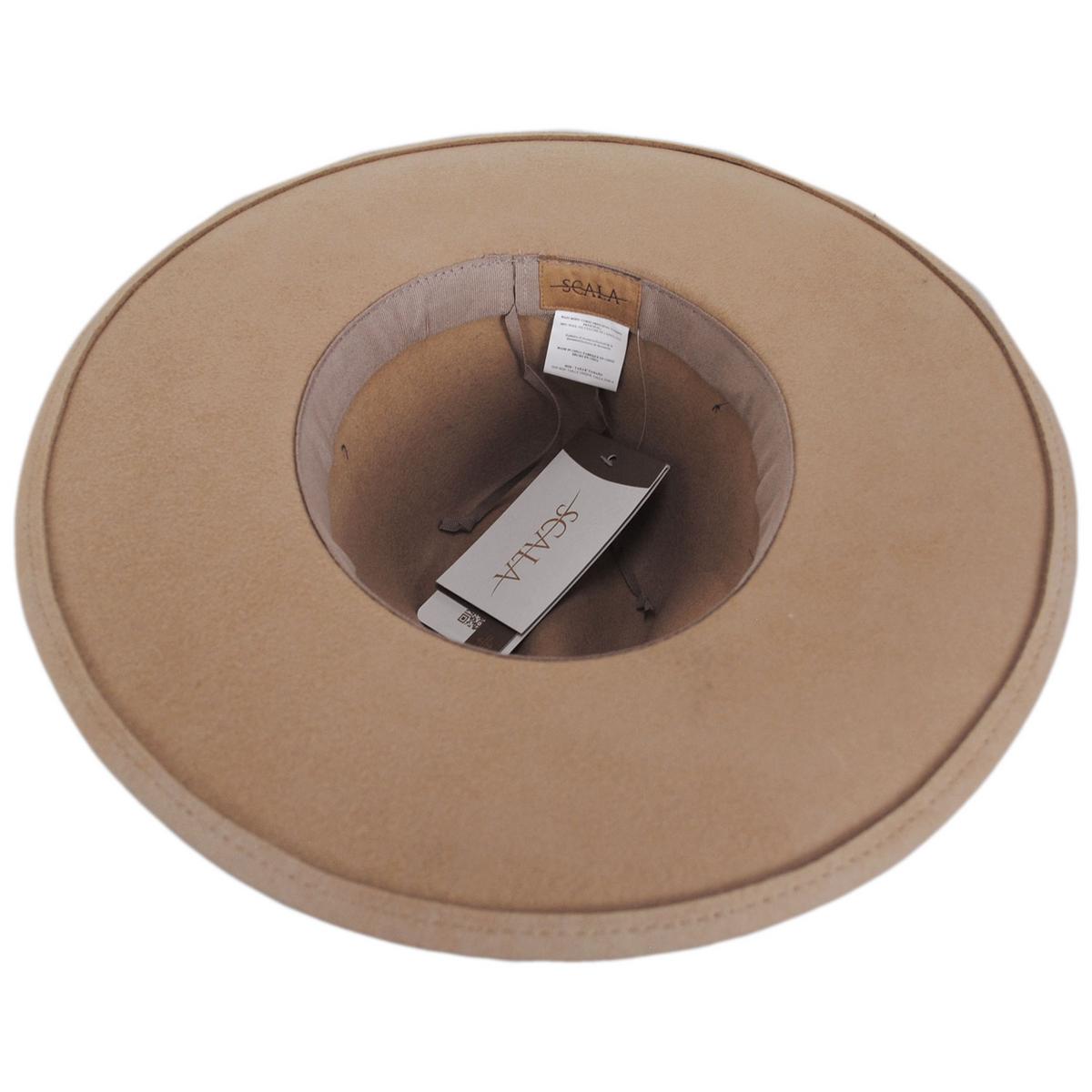 Scala | Rocca Wool Felt Fedora Hat | 123447 | under | MINK