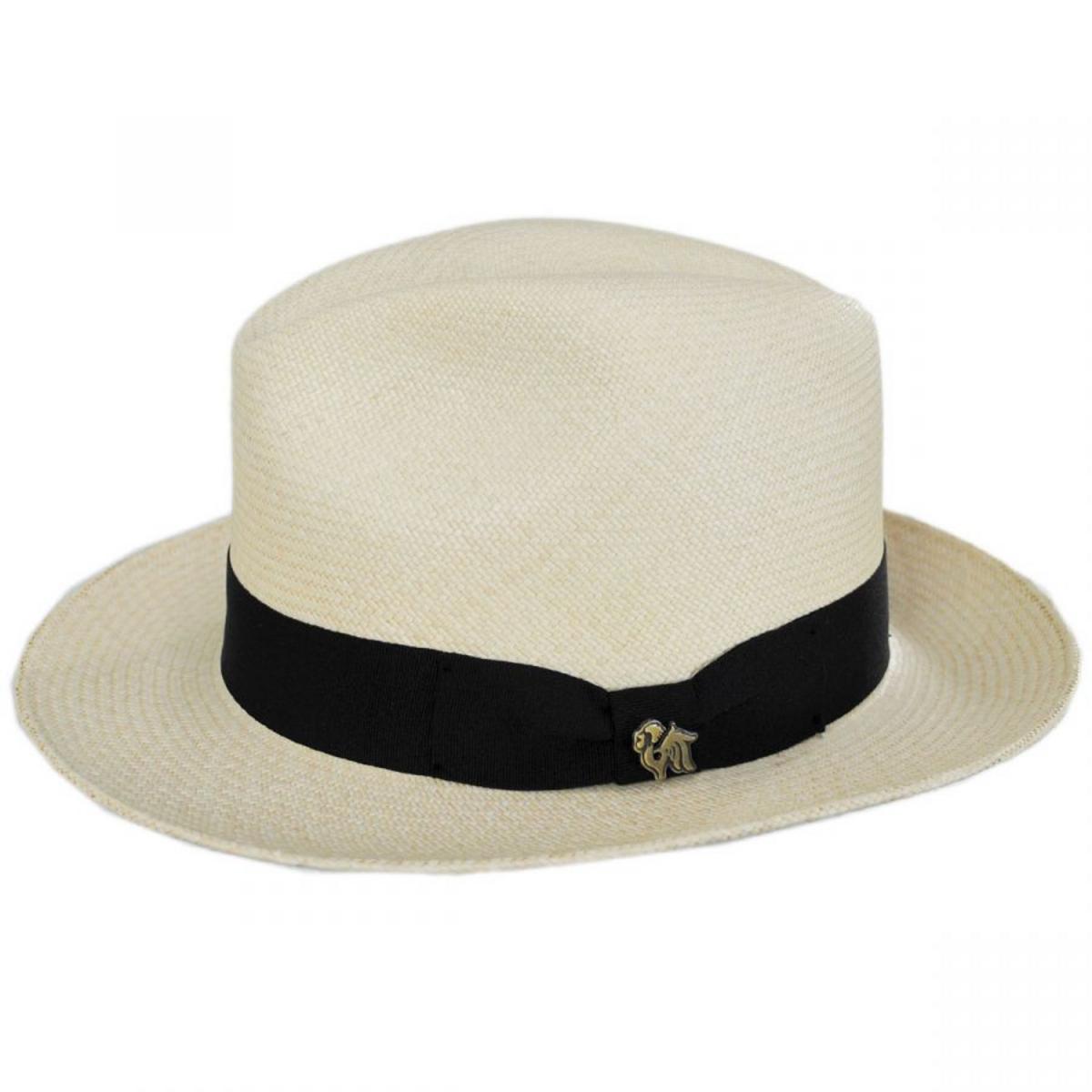 Bigalli | Grade 8 Panama Straw Fedora Hat | 129203 | profile | NATURAL