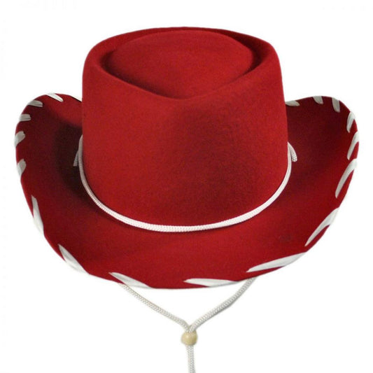 Jaxon Hats | Kid's Classic Wool Felt Cowboy Hat | 507000 | front | RED