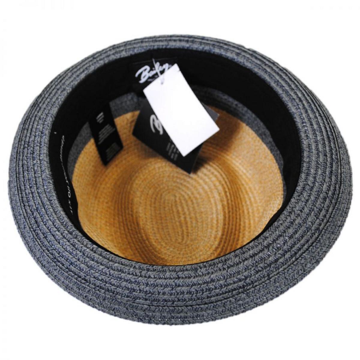 Bailey 1922 | Rokit Toyo Straw Braid Trilby Fedora Hat | 127821 | under | NATURAL/STORM