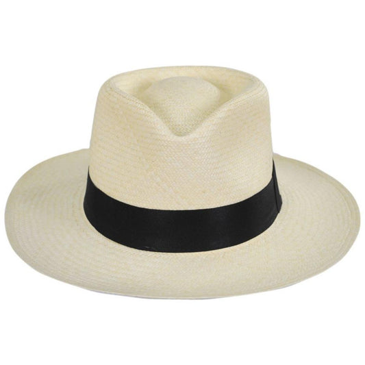Hats Montecristi | Panama Straw Grade 10 C-Crown Fedora Hat | 127128 | front | NATURAL