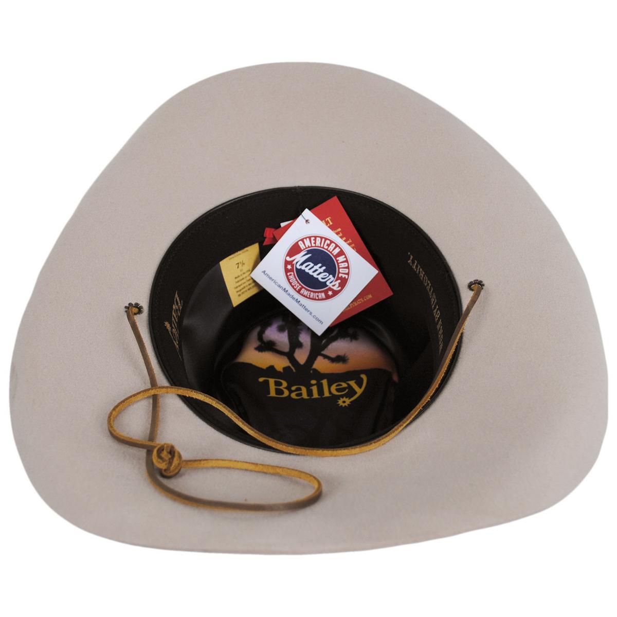 Bailey Western | Hightail Wool Felt Western Hat | 133304 | under | SILVERBELLY