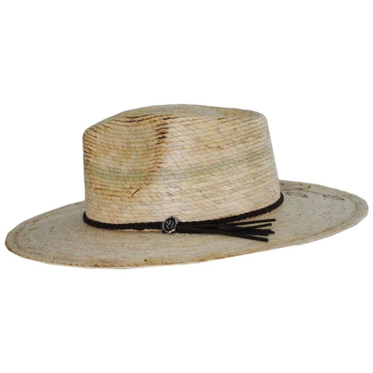 Biltmore | V.C. Mateo Palm Straw Floral Brand Rancher Hat | 100416 | under | NATURAL