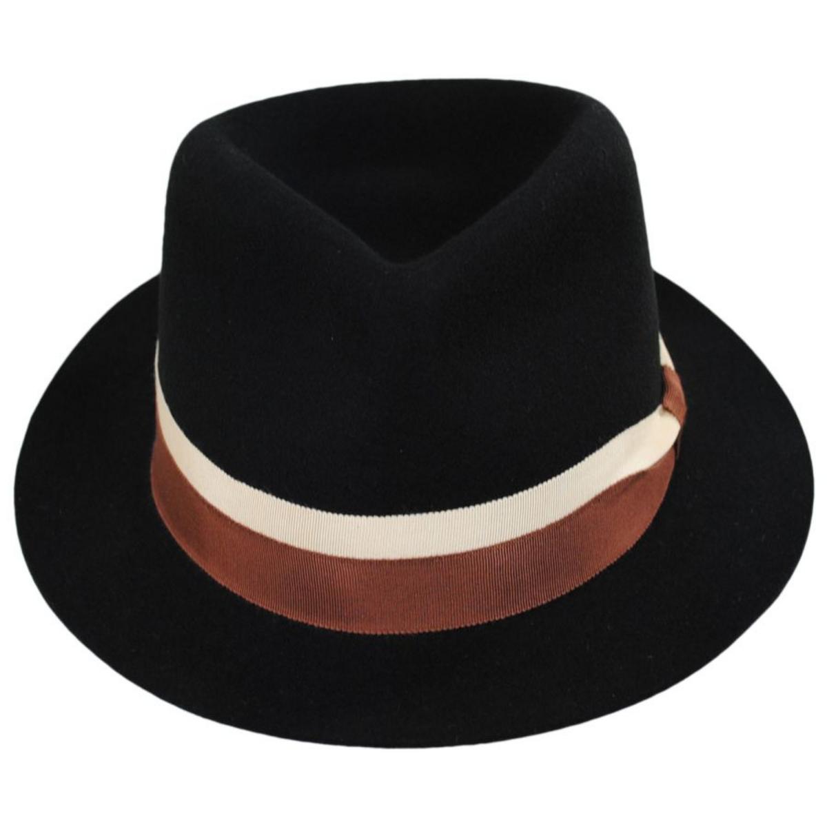 Goorin Bros | Wheeler Wool Felt Fedora Hat | 135519 | front | BLACK