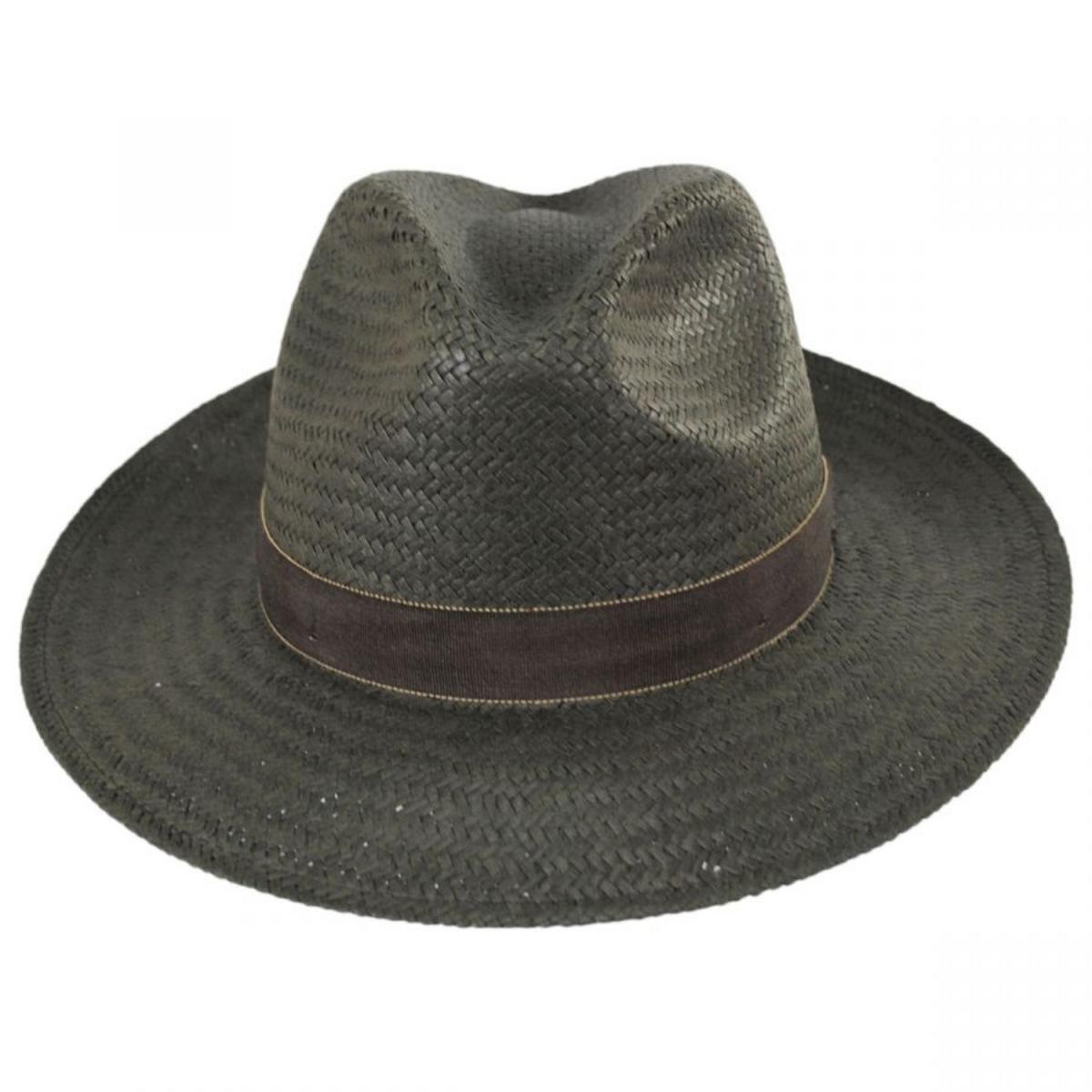 Bailey 1922 | Rothney Raindura Straw Fedora Hat - Kapok Green | 127873SS24 | front | KAPOK GREEN