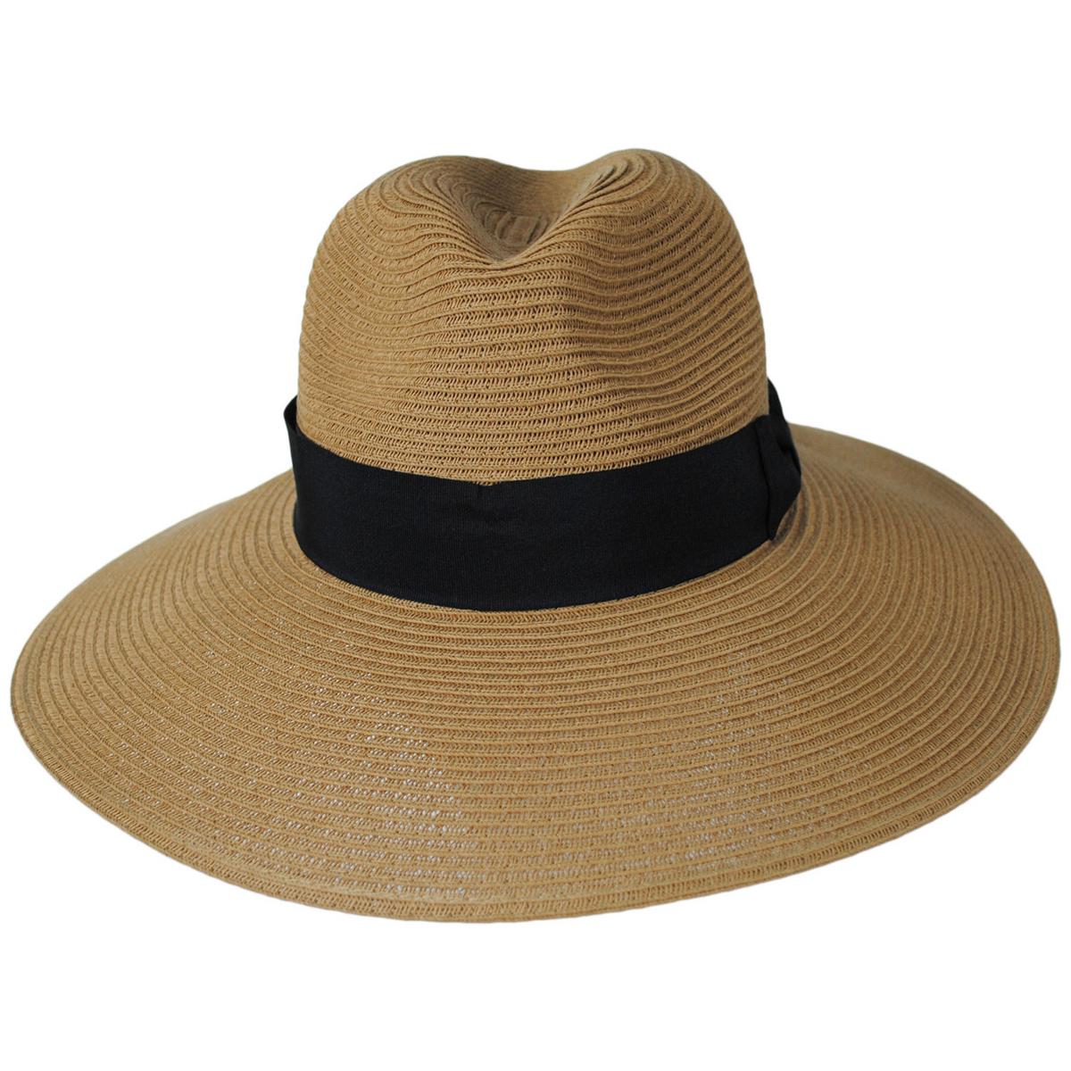 Physician Endorsed | Cordoba Toyo Straw Fedora Hat | 102741 | front | TOAST/BLACK