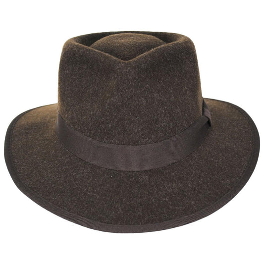 Indiana Jones | Officially Licensed Kid's Junior ProvatoKnit Fedora Hat | 507202 | front | BROWN