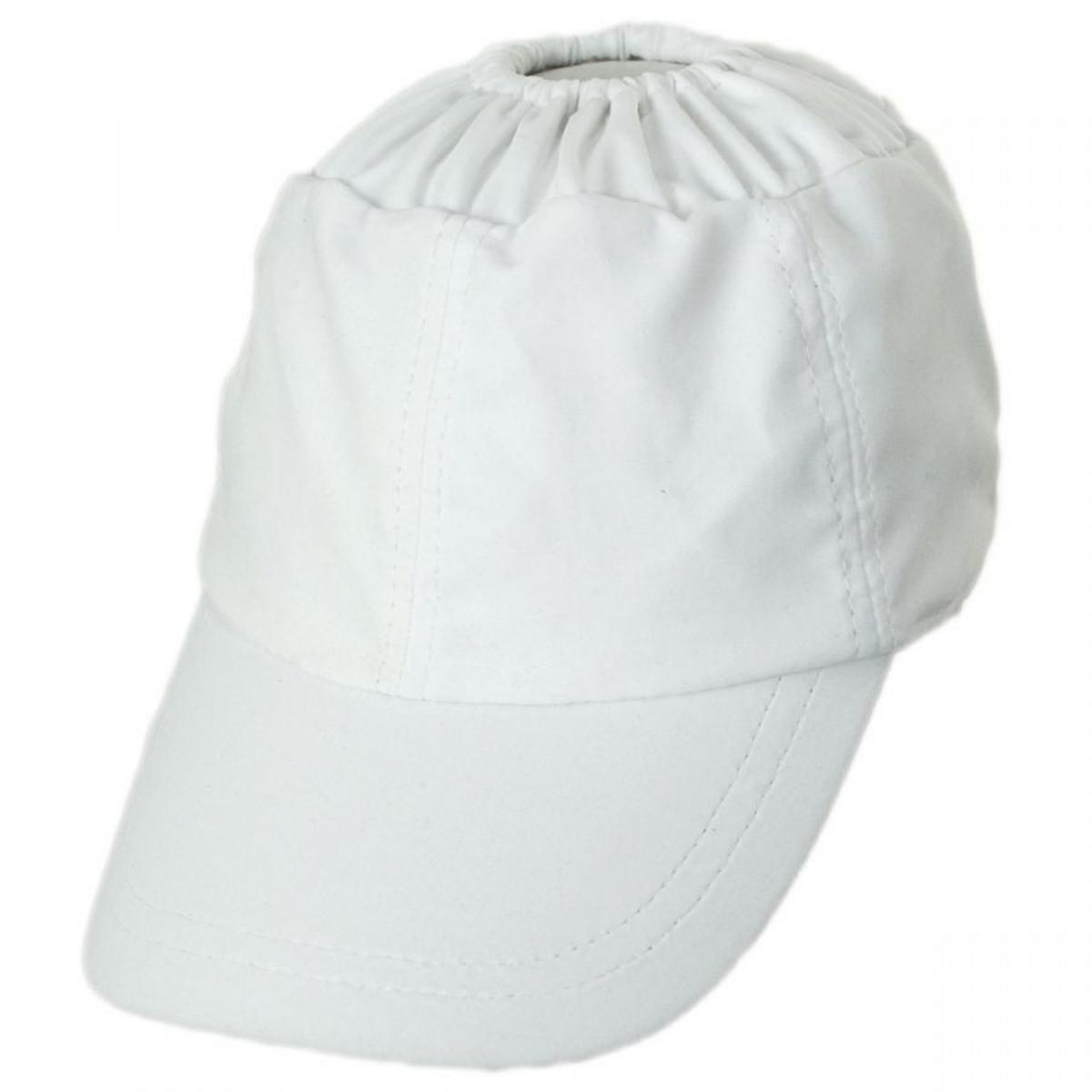 Dorfman Pacific - Bowline Ponytail Swimwear Fitted Baseball Cap - 5055875064867 - WHITE