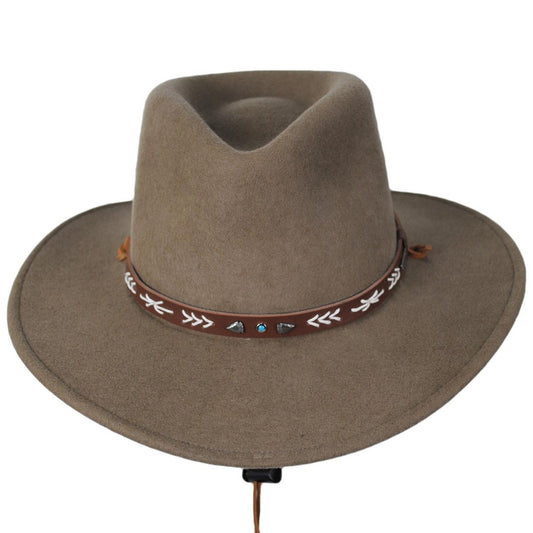 Stetson | Santa Fe Crushable Wool Felt Western Hat | 130690 | front | MUSHROOM
