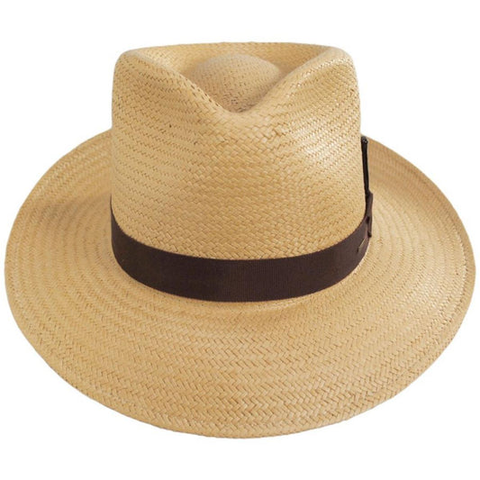 Bailey 1922 | Adlay Raindura Straw Fedora Hat | 127742 | front | DARK NATURAL
